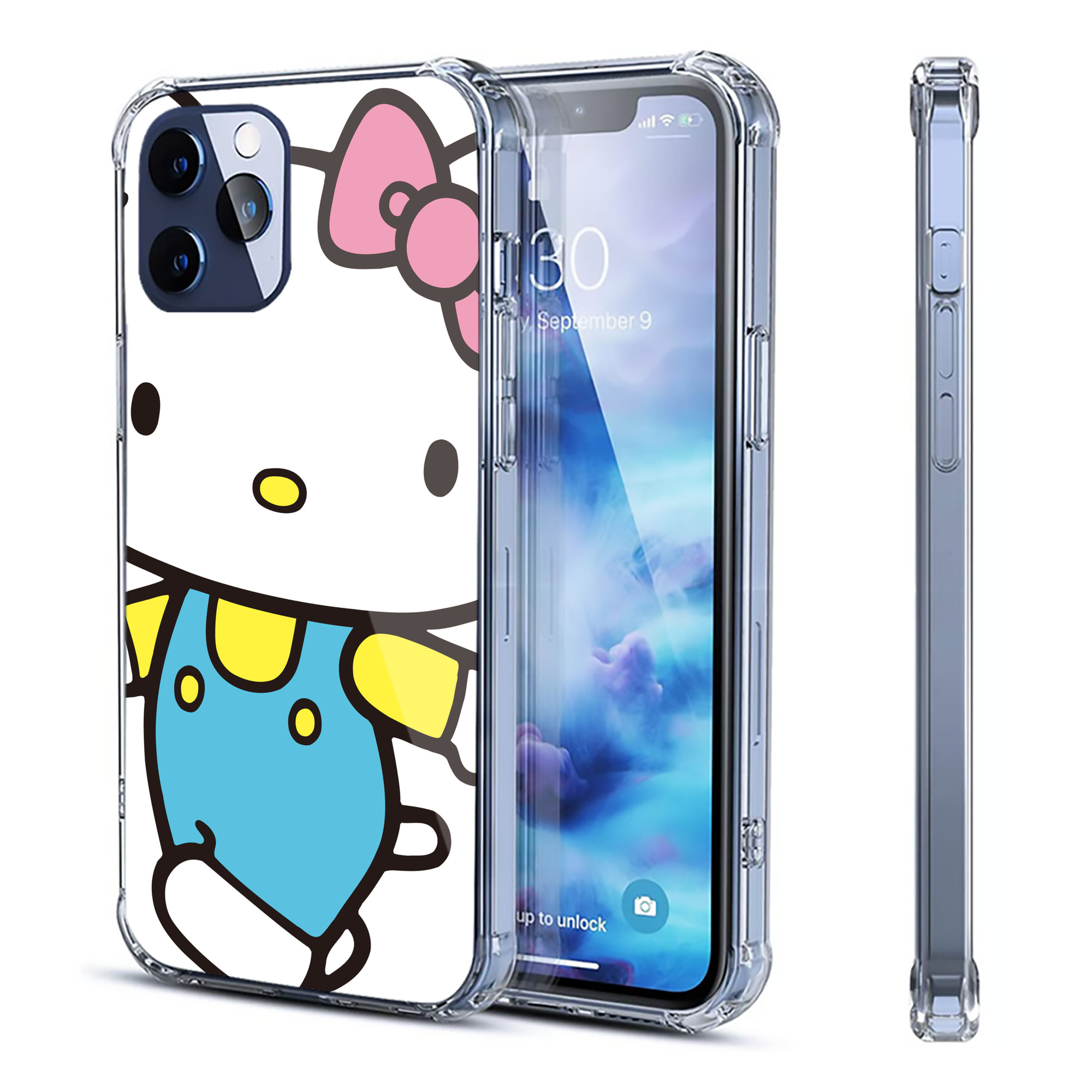 （画像用） Hello Kitty ハローキティ 【iPhone 12シリーズ対応】透明スマホケース（クリアソフトケース）